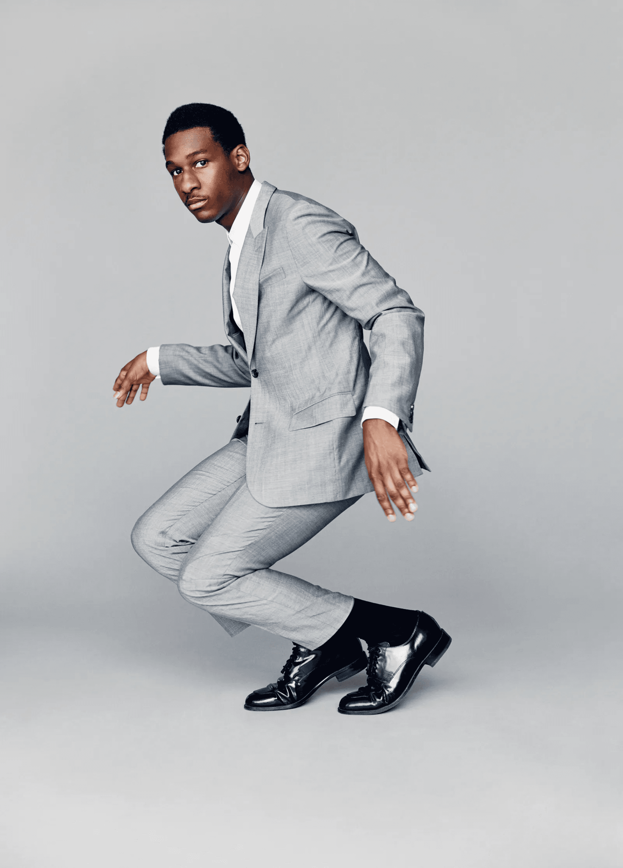 Professional man in gray suit